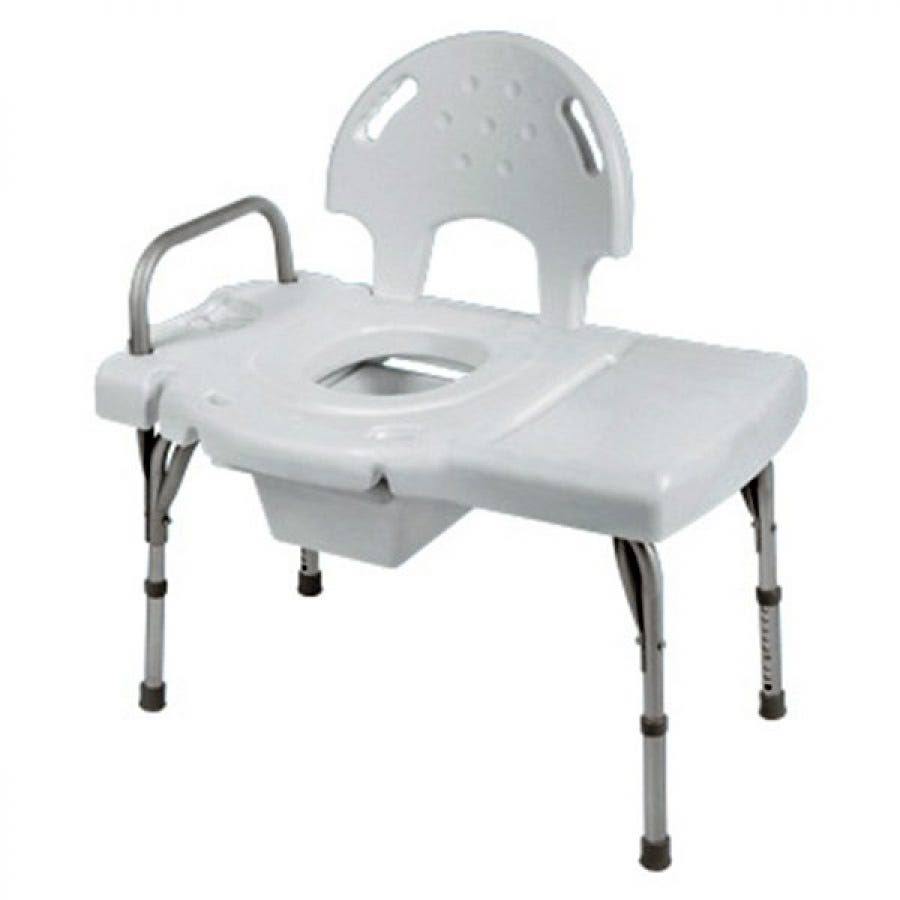 Heavy-Duty Transfer Bench with Commode Opening Y4139