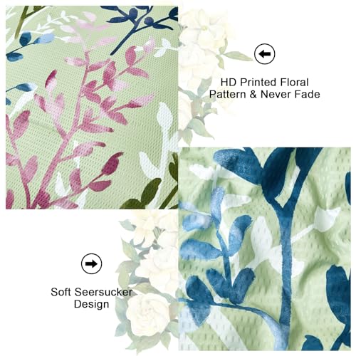 Sage Green King Floral Comforter Set with Sheets and Pillowcases R339