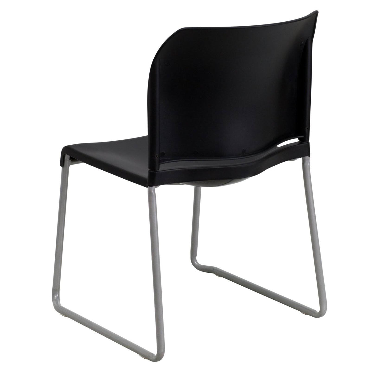 Black 5 Pk. Stack Chair with Sled Base A740005