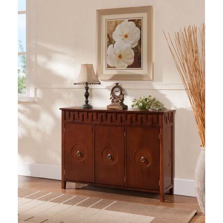 Walnut Wood Sideboard Buffet with Storage Cabinet Doors H87035