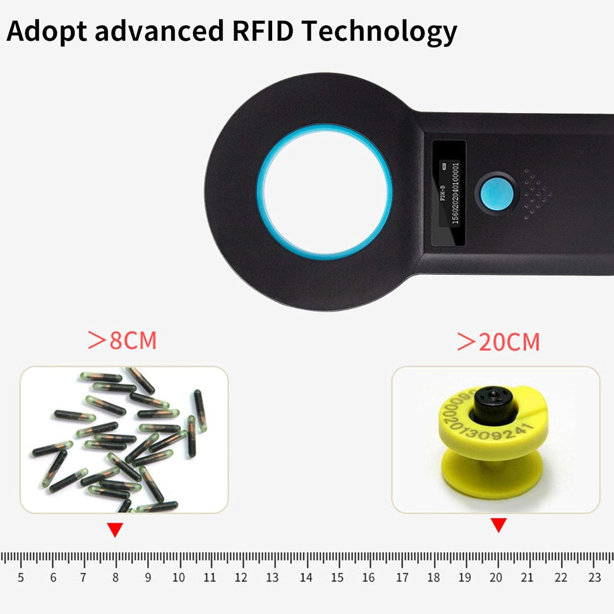 Bluetooth RFID Animal Microchip Scanner U75618