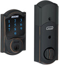 Aged Bronze Touchscreen Deadbolt Smart Lock with Alarm N811838