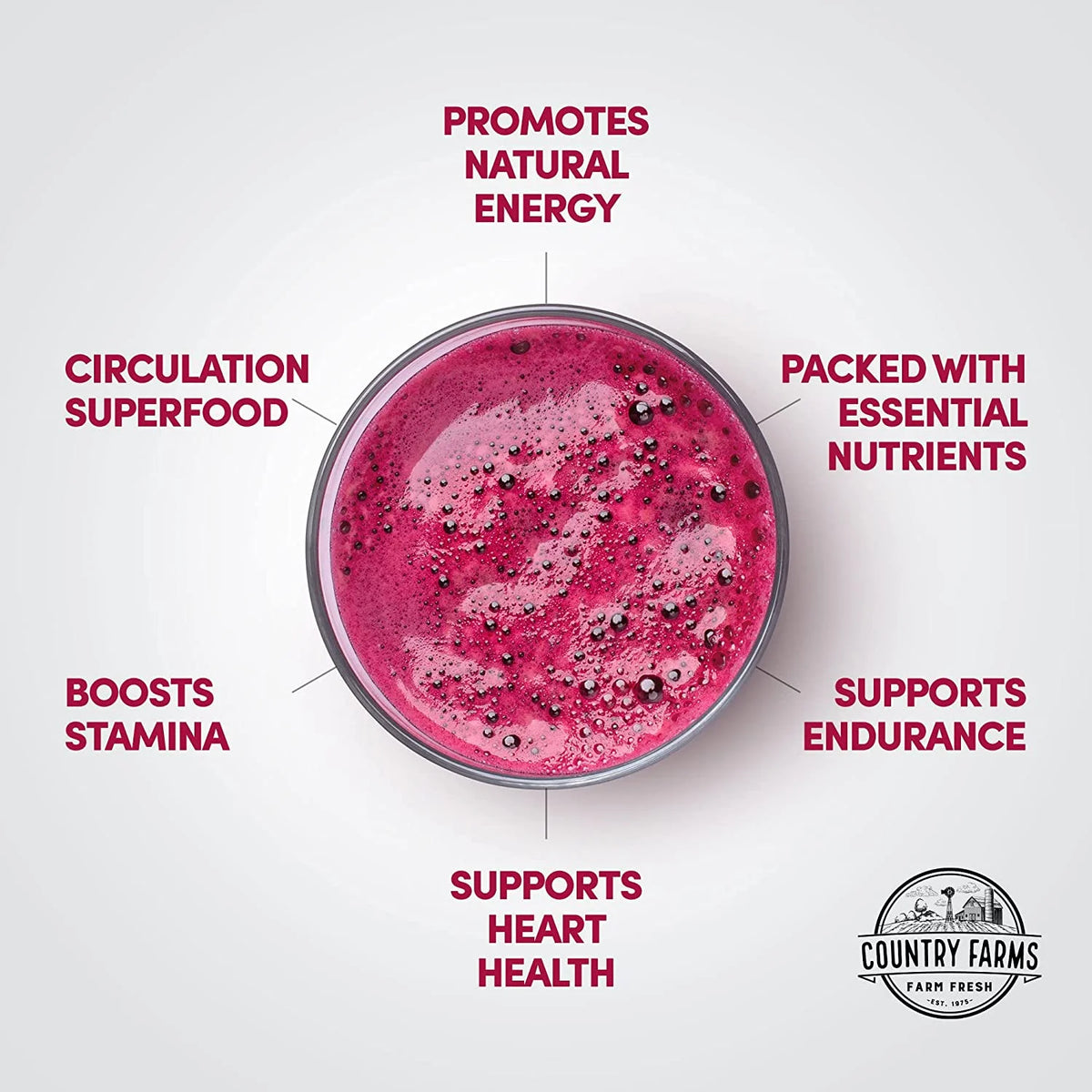 Cherry Flavor Wholefood Beet Extract Superfood, 30 Servings V776268