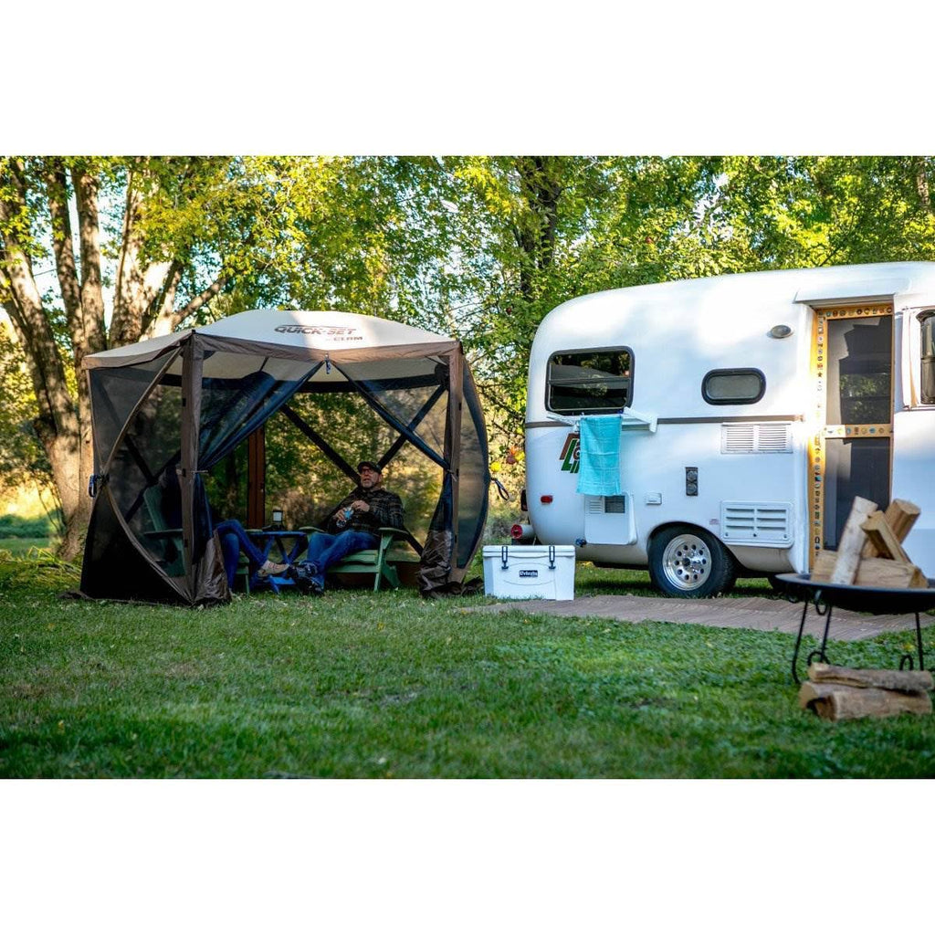 Portable Outdoor Gazebo Canopy Shelter Brown 2 Pack F846765