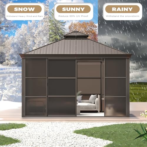 12' x 15' Aluminum Frame Polycarbonate Roof Sunroom F919741
