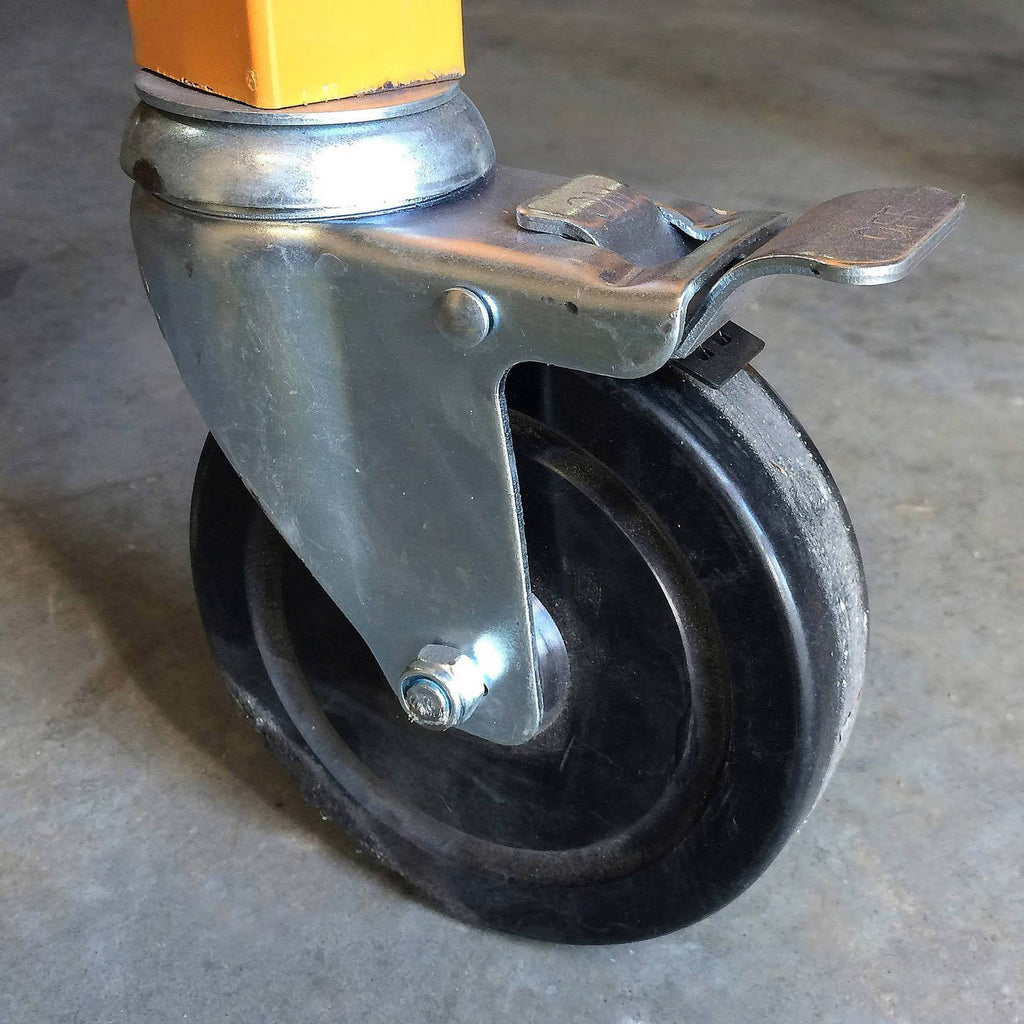 Heavy-Duty Hard Rubber Locking Caster Set of 4 L45402