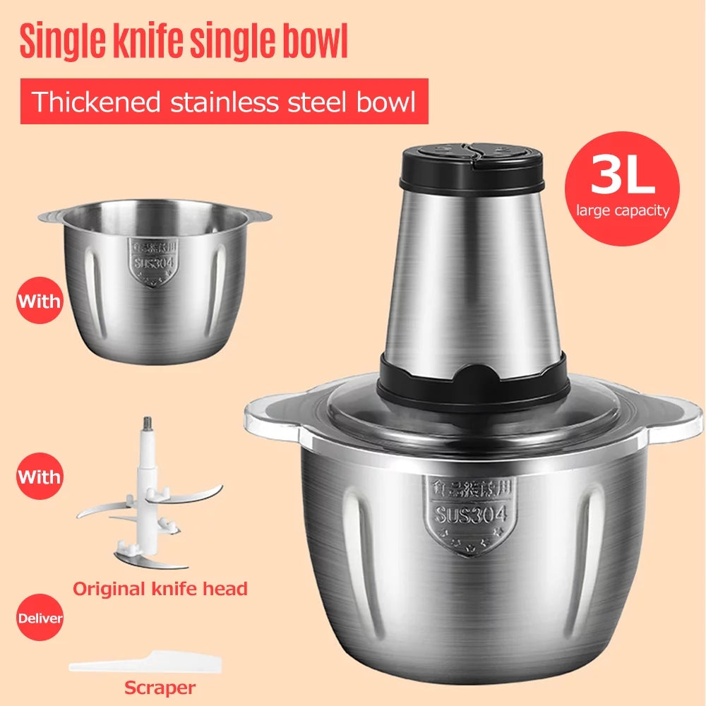 3L Stainless Steel Electric Meat Grinder X8334