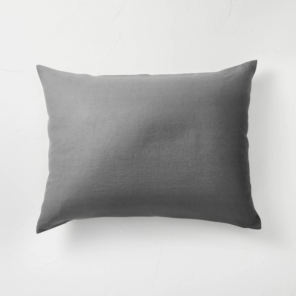 Linen Duvet & Sham Set Dark Gray F692