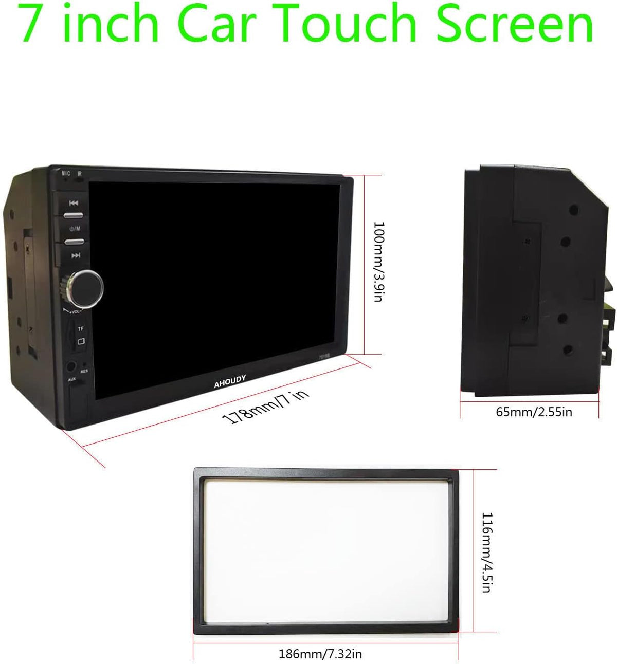 Double Din Car Stereo with Bluetooth and Backup Camera Q658