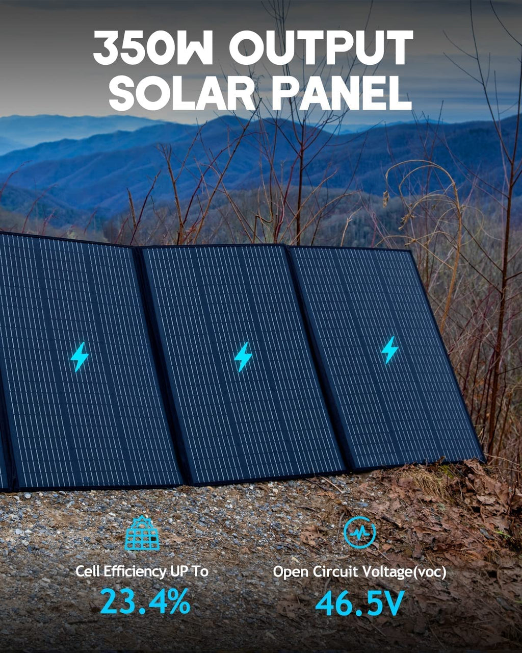 Modular Power System With 3 Pcs Solar Panels 350W, 3000W AC Outlets S8867