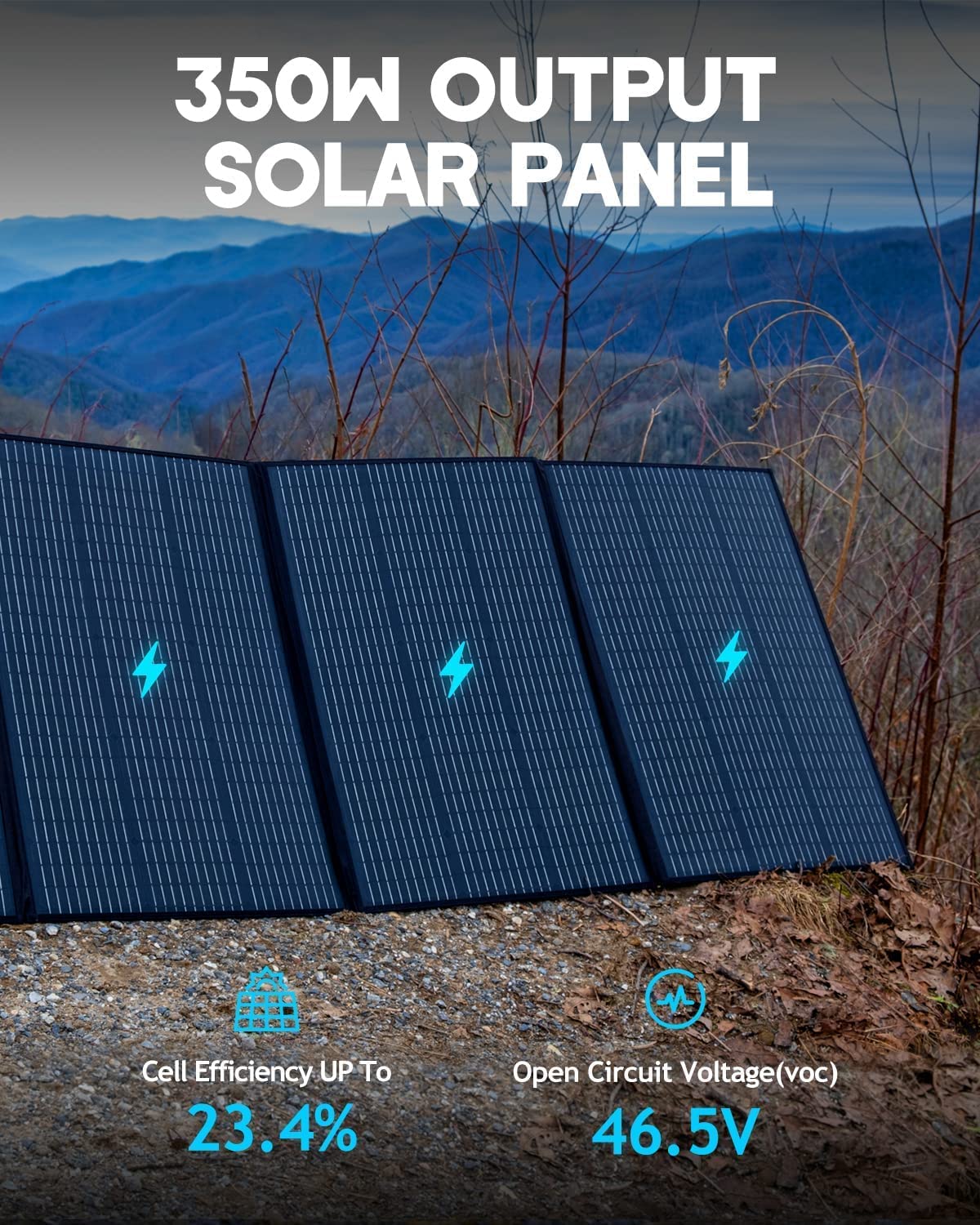 Modular Power System With 3 Pcs Solar Panels 350W, 3000W AC Outlets S8867