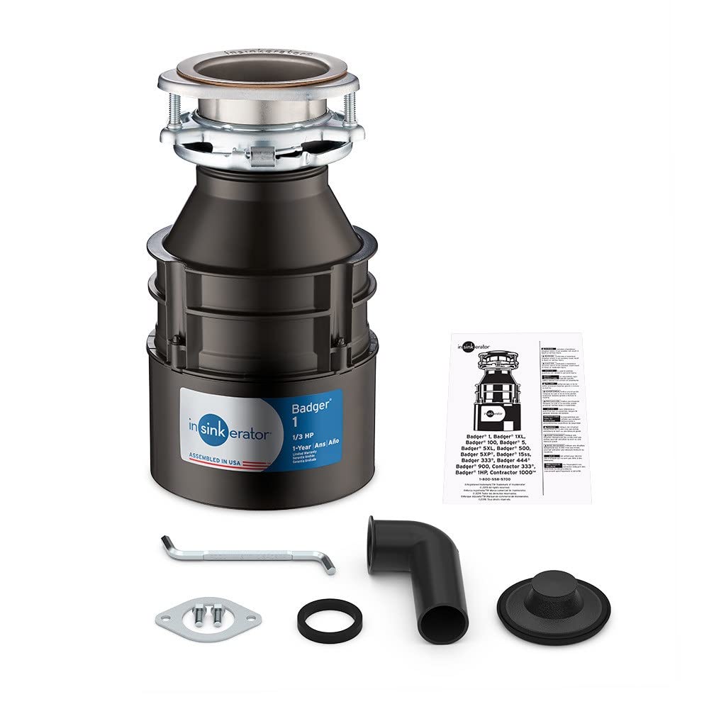 Black 1/3 HP Continuous Feed Garbage Disposal, Black 1/2 HP Continuous Feed Garbage Disposal G8052