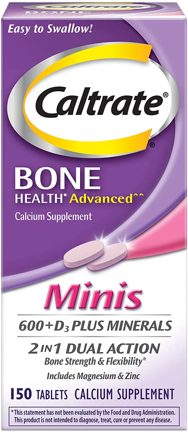 150 ea Calcium & Vitamin D3 Supplement Plus Minerals Mini Tablets G8819