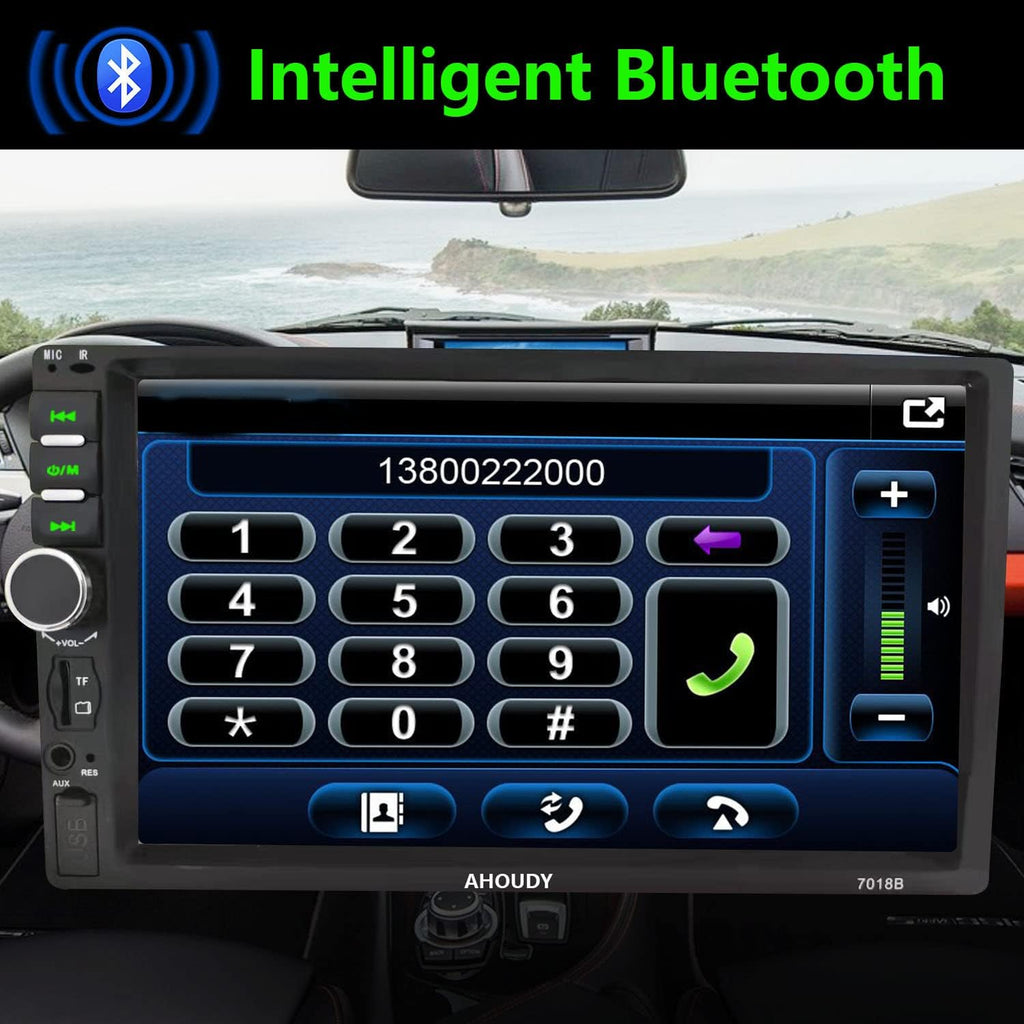 Double Din Car Stereo with Bluetooth and Backup Camera Q658