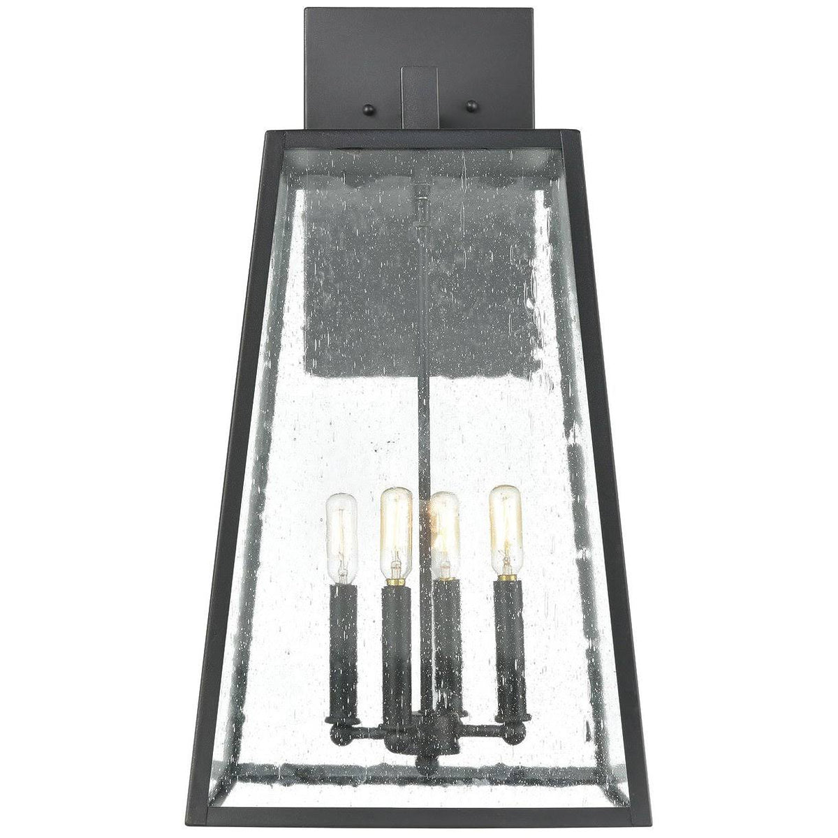 4-Light Charcoal Sconce with Seedy Glass M45207