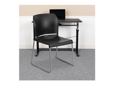 Black 5 Pk. Stack Chair with Sled Base A740005