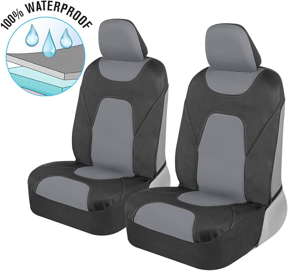Pink Two-Tone Waterproof Neoprene Car Seat Covers Set of 2 Q823110