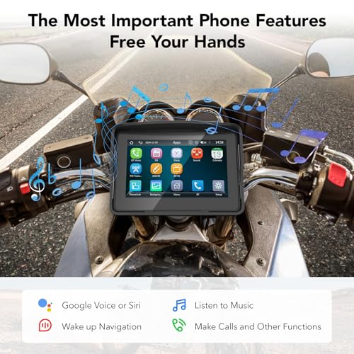 5" Motorcycle GPS Navigation System with Touchscreen J601035