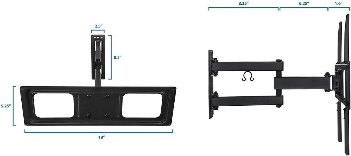 Full Motion Swivel Tilting Articulating TV Wall Mount for 26-55 Inch Black R42612
