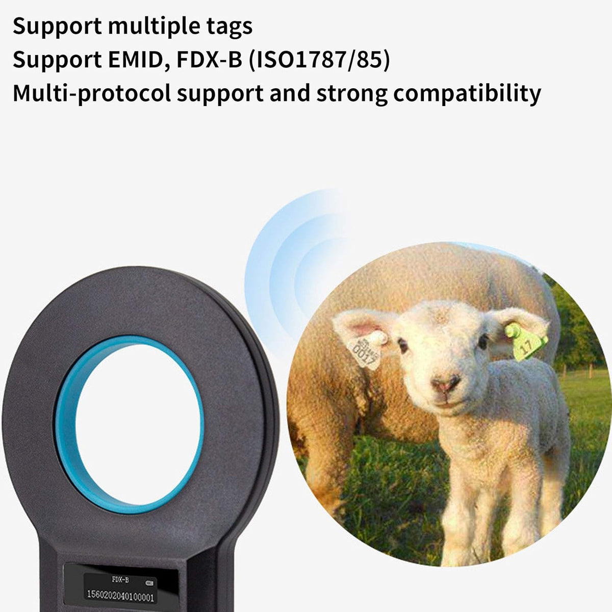 Bluetooth RFID Animal Microchip Scanner U75618