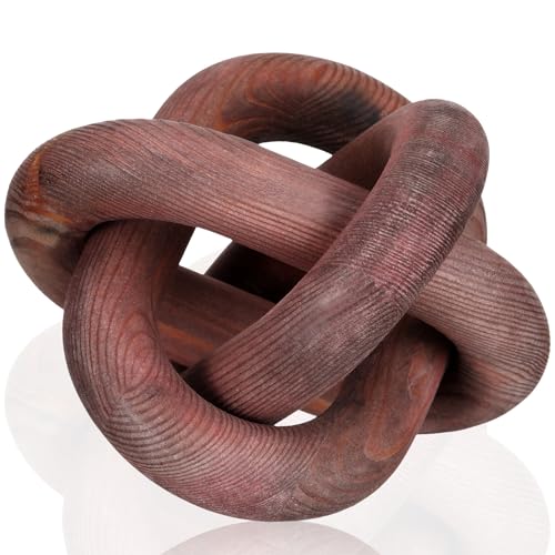 Black Wood Chain Link Decor V782360