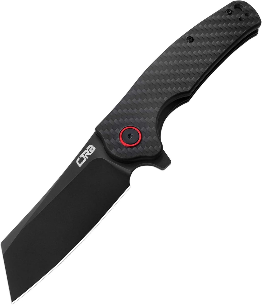 Folding Knife Black PVD Blade Carbon Fiber Handle Pocket Knife L760206