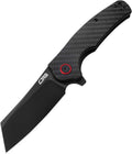 Folding Knife Black PVD Blade Carbon Fiber Handle Pocket Knife L760206
