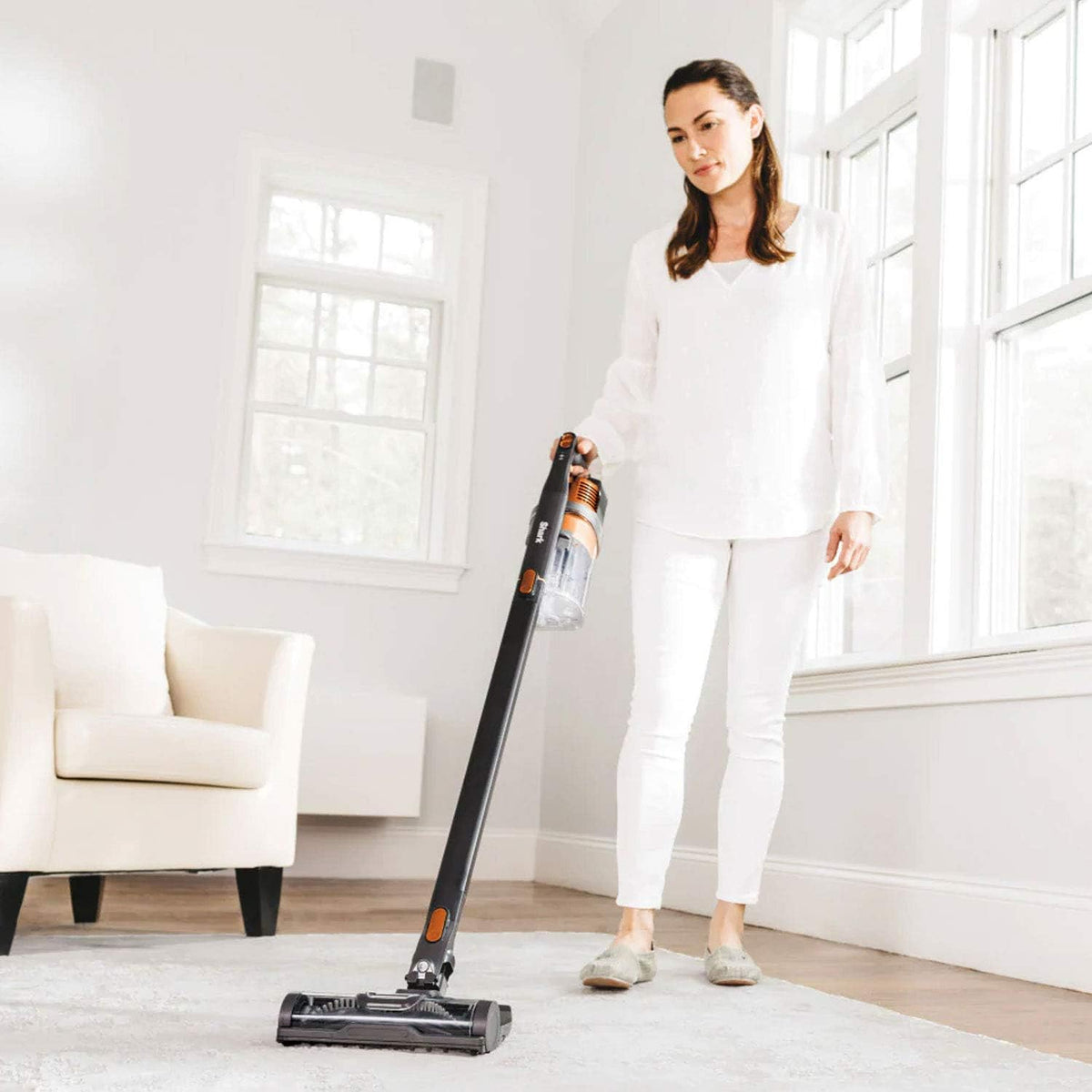 Lightweight Cordless Rechargeable Handheld Upright Stick Vacuum Cleaner with Crevice Tool & Duster Brush V34441