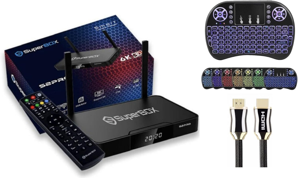 2022 SuperBox S2 Pro 8K HDMI Cable Backlit Mini Keyboard O123673