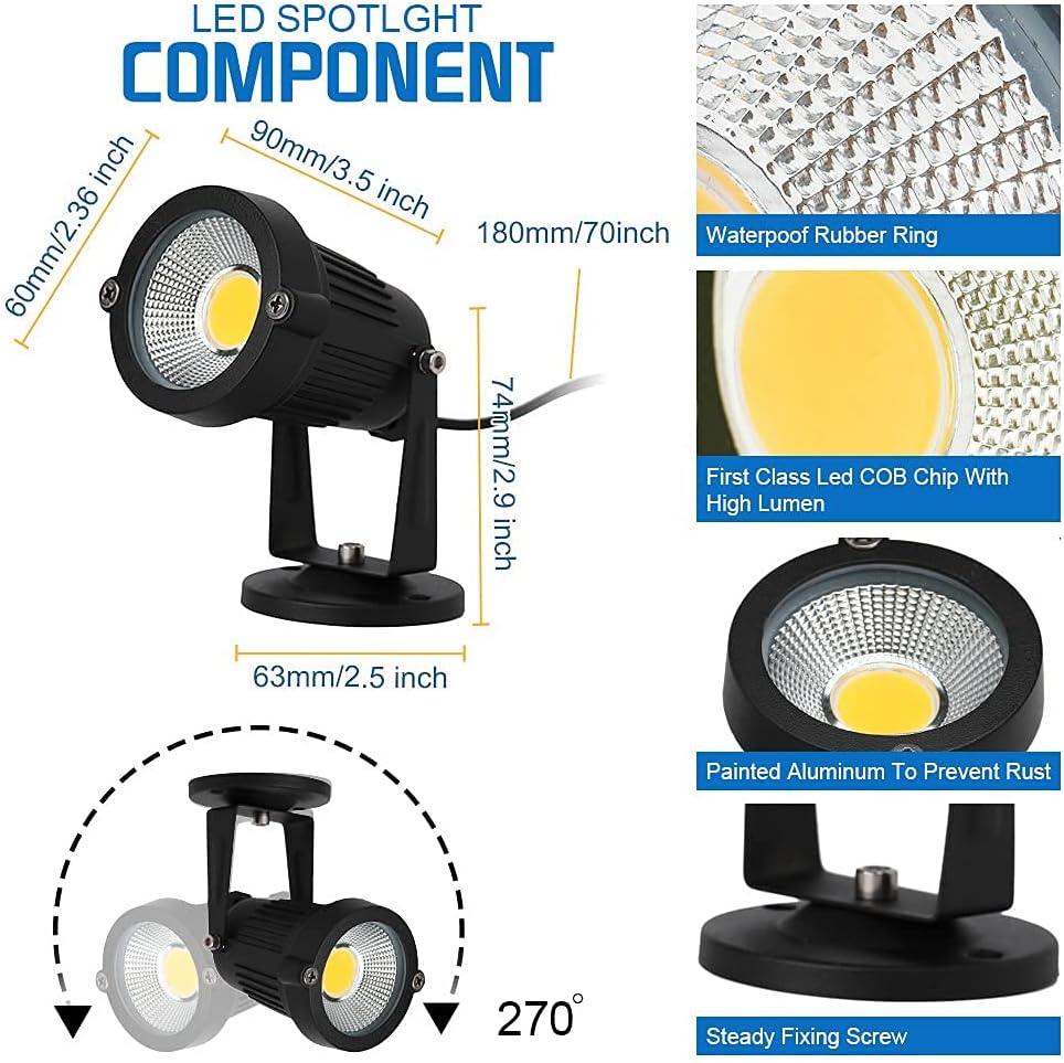 6 Pack 5W LED Spotlight Warm White Q177