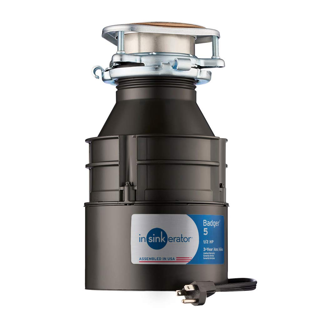 Black 1/3 HP Continuous Feed Garbage Disposal, Black 1/2 HP Continuous Feed Garbage Disposal G8052