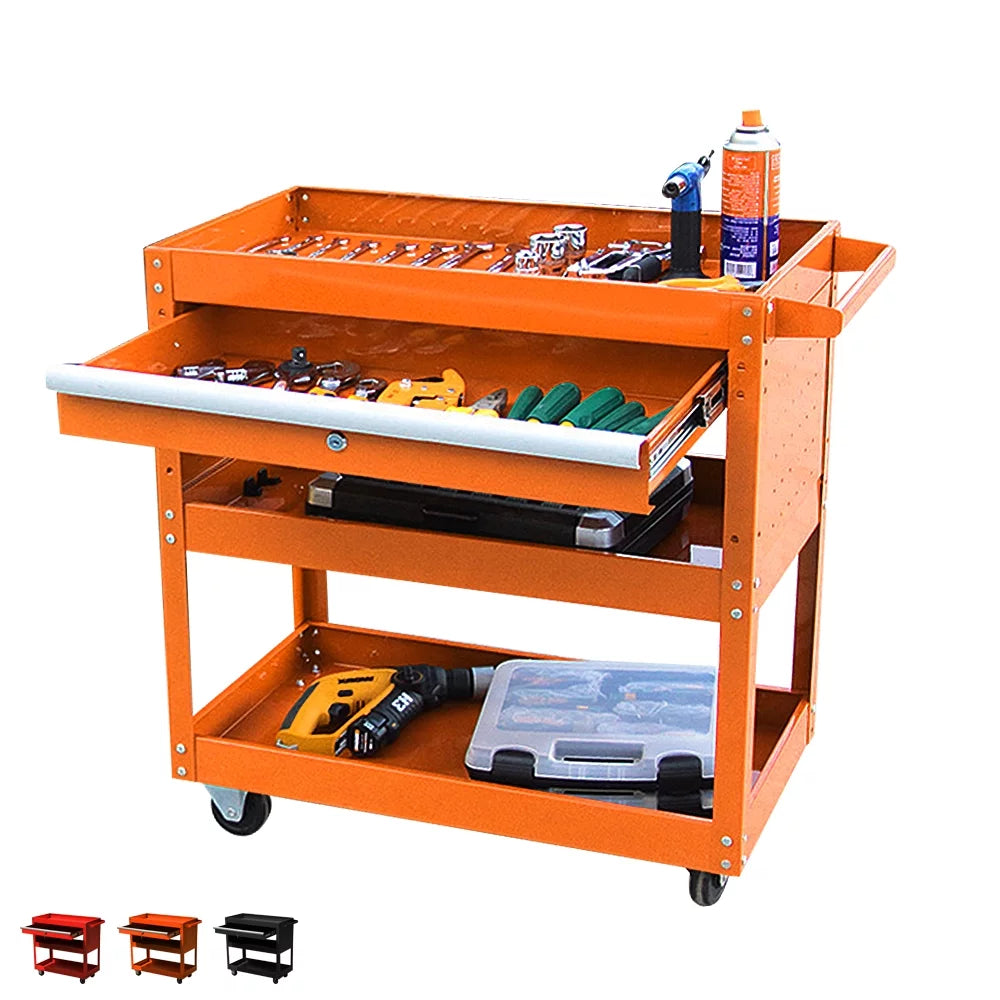 Black 4-Wheel Rolling Tool Cart M820692