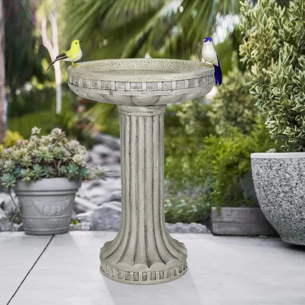 24" Concrete Bird Bath Q386