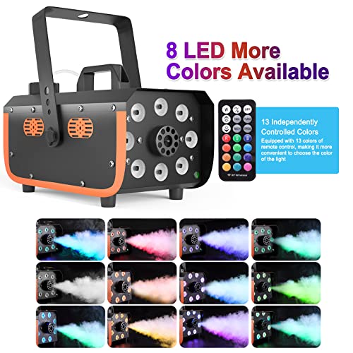 500W Fog Machine with 2 Remotes and 8 LED Lights P702348