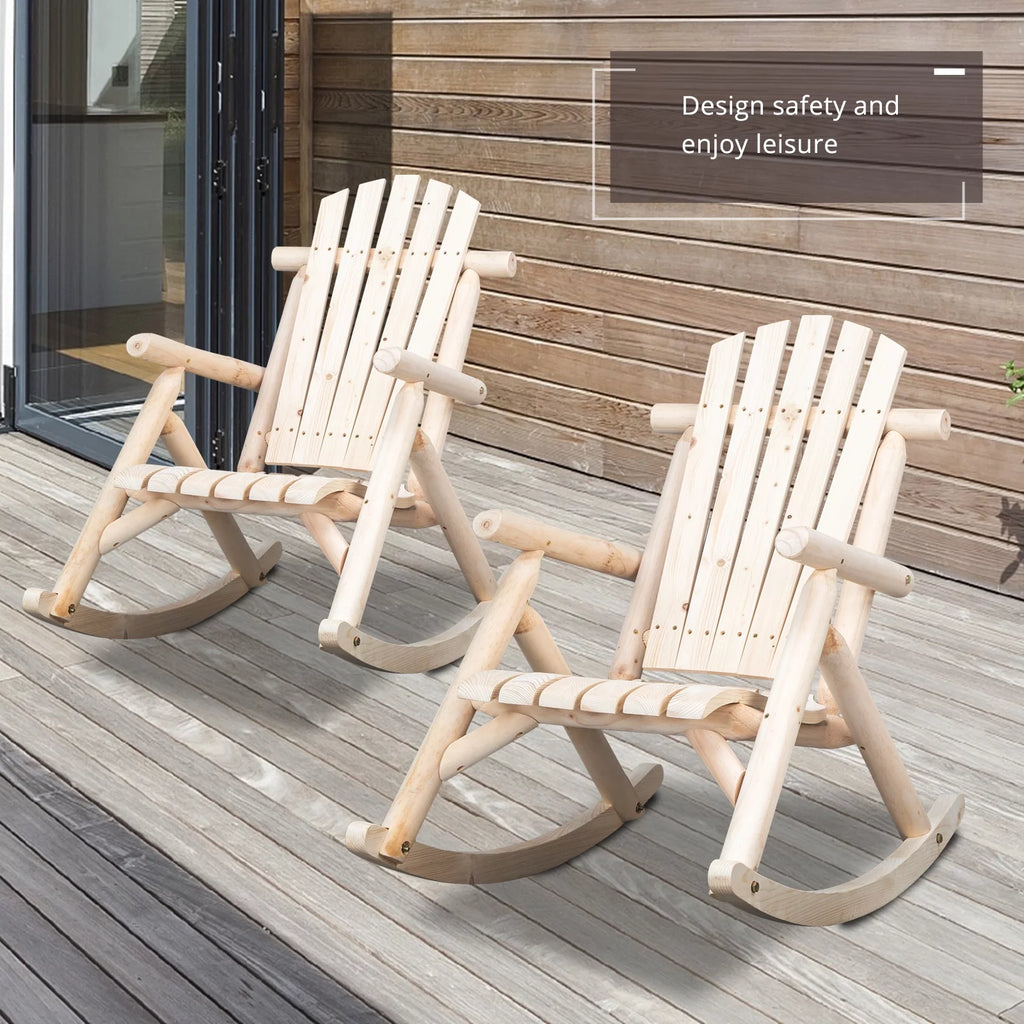 Fir Wood Rocking Chair W82393