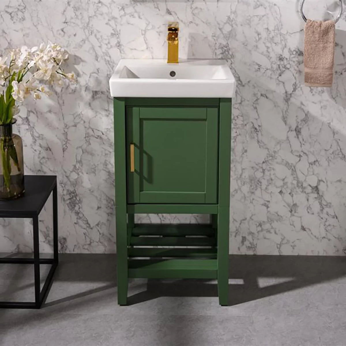 18" Green Sink Vanity Z417918