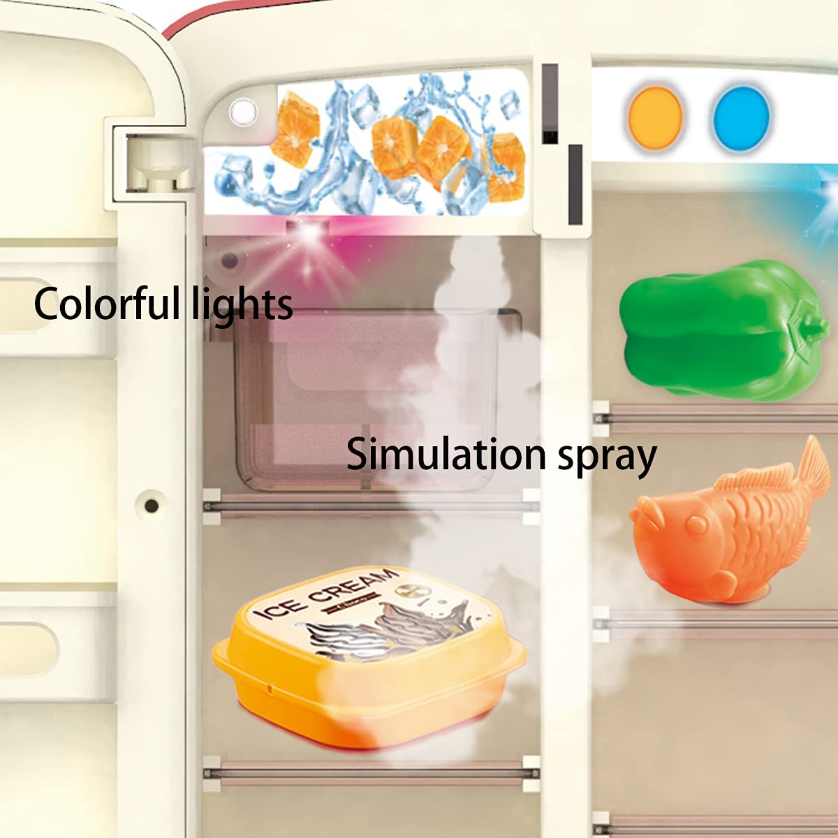 39 PCS Kids Kitchen Toy Refrigerator (Red) L508253