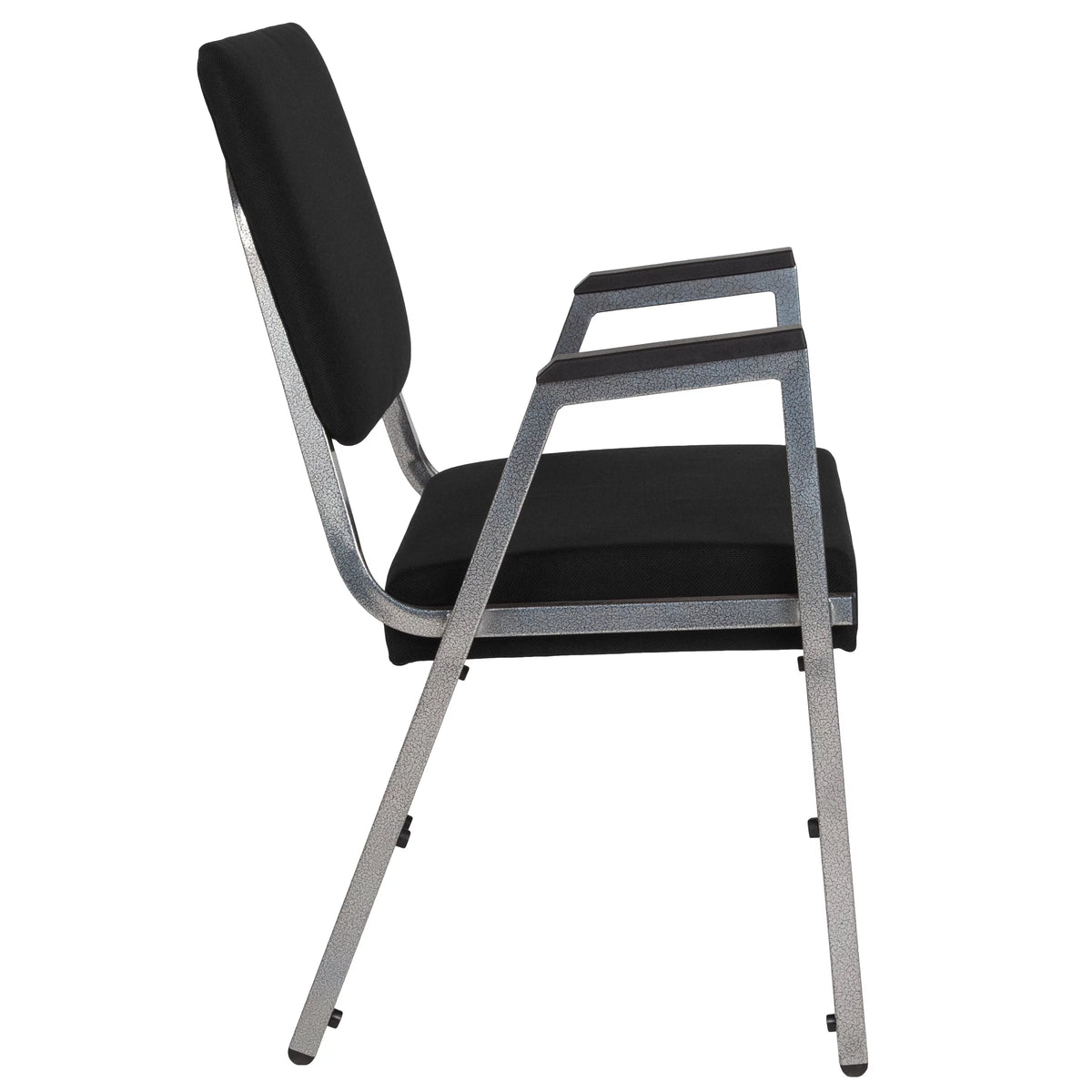 4 Pack Black Antimicrobial Fabric Bariatric Medical Reception Arm Chair D117