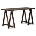 Solid Wood Writing Desk in Dark Chestnut Brown U5560