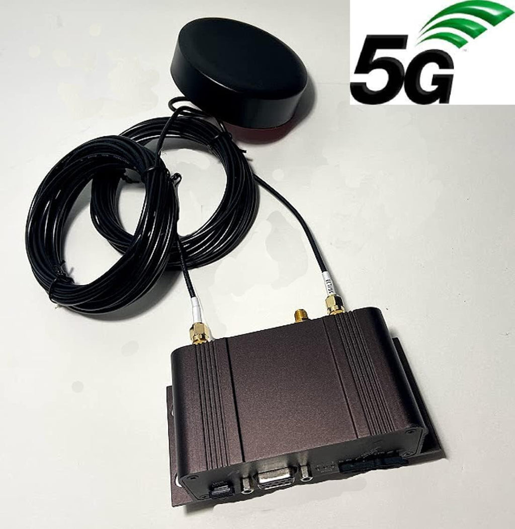 5G LTE Puck Antenna MIMO Omni-Directional with Dual-Diversity SMA Male Connectors with 15′ Cables, Pack of 2 B443806