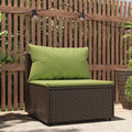 Brown Poly Rattan Patio Sofa with Cushions Z2259