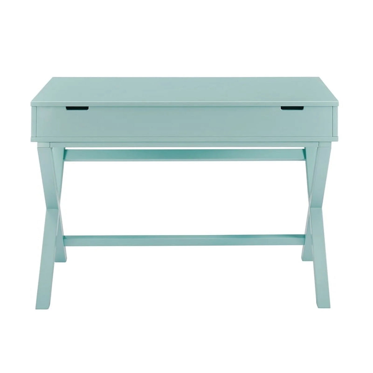 Turquoise Blue Wood Lift Top Desk U502
