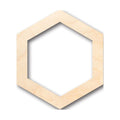 Unfinished Wood Hexagon Honeycomb Shape N4488