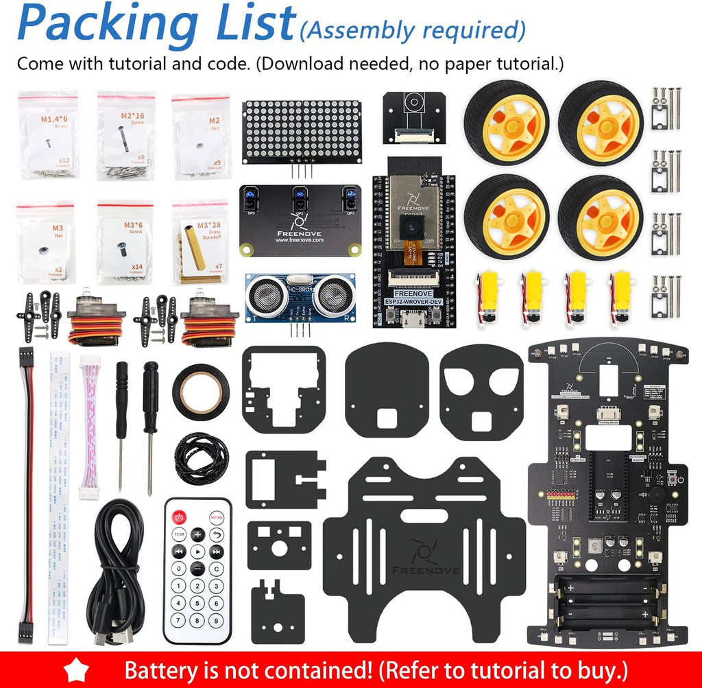 4WD Car Kit for ESP32-WROVER with Camera P73545