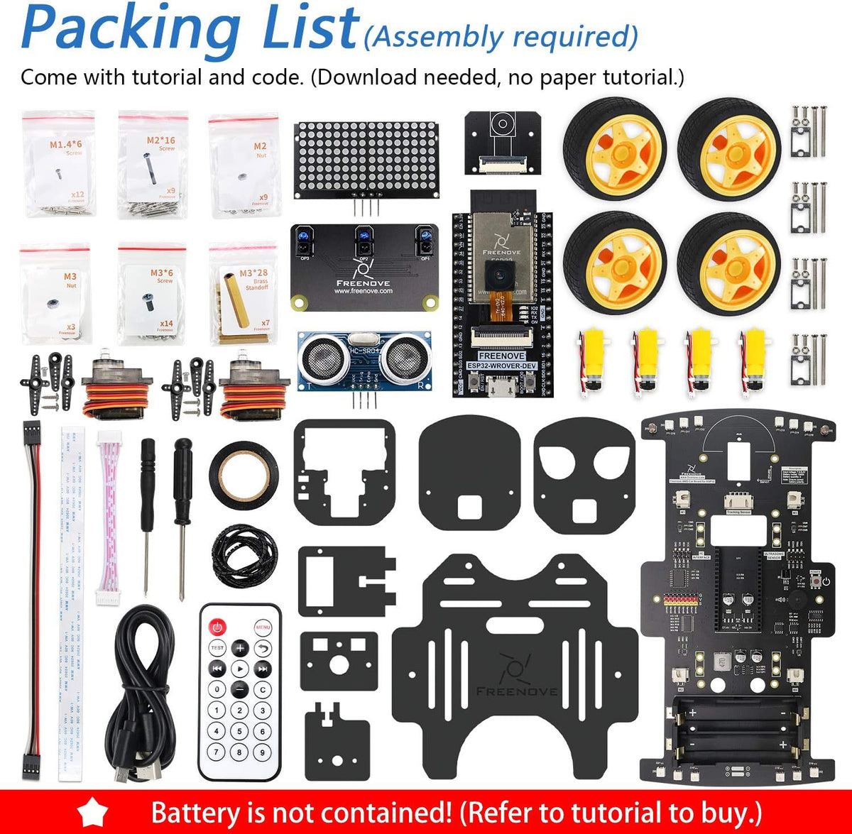 4WD Car Kit for ESP32-WROVER with Camera P73545