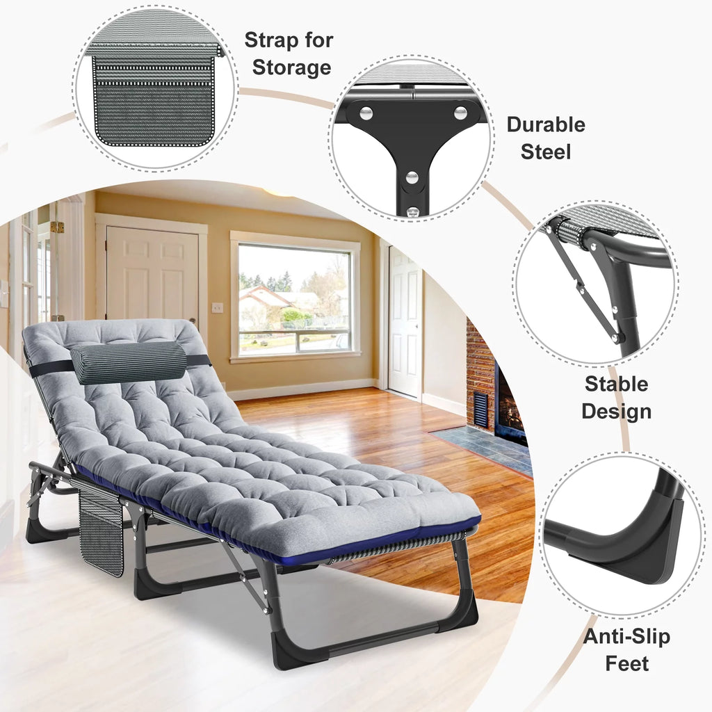 Camping Cot with Mattress and Pillow A262