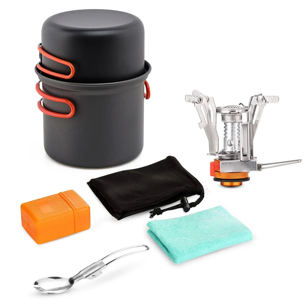 Camping Cookware Set with Cooking Pots X59987