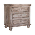 31 Inch Mango Wood 3 Drawer Nightstand U67922