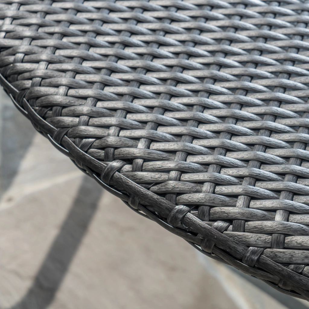 Grey Wicker Round Dining Table P8494