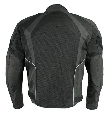 Black Armored Mesh Motorcycle Jacket Q20422